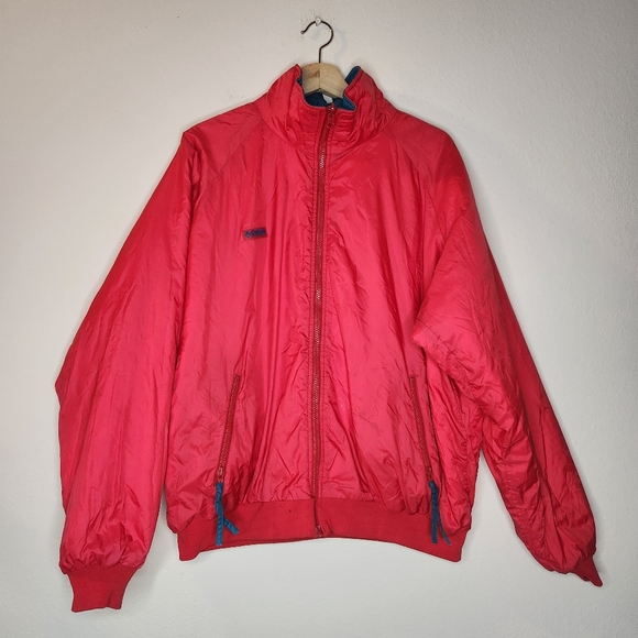 Vintage Columbia Mens XL Reversible Red Blue Bomber Jacket - Picture 6 of 9
